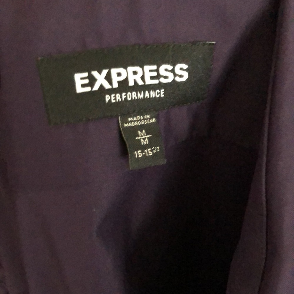 Express Medium Size, Deep, Purple Button Down Shi… - image 3